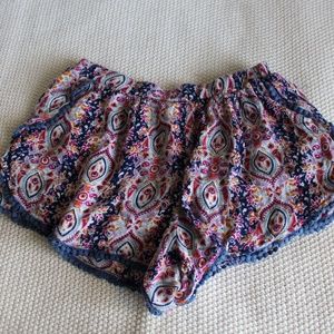 Patterned Flowy Shorts
